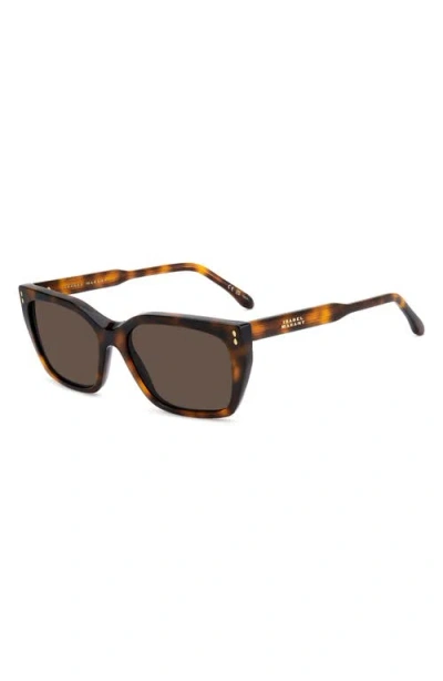 Isabel Marant 58mm Rectangular Sunglasses In Brown