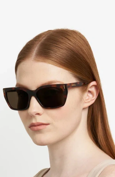 Isabel Marant 58mm Rectangular Sunglasses In Brown