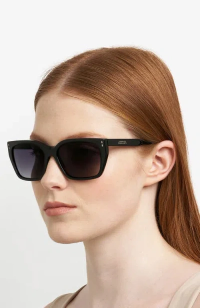 Isabel Marant 58mm Rectangular Sunglasses In Black