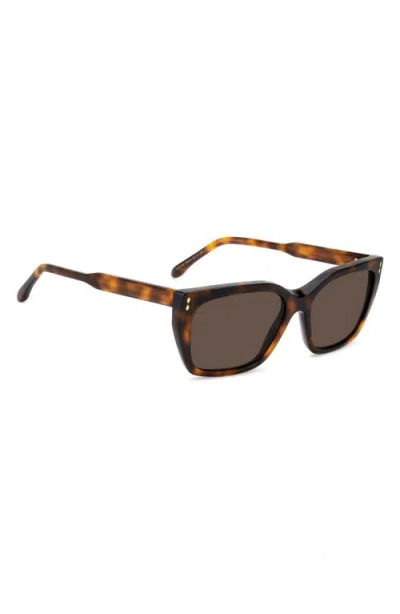 Isabel Marant 58mm Rectangular Sunglasses In Brown
