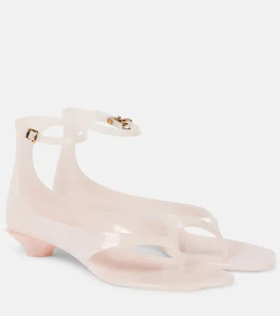 Chloé Chloe Women Pastel Pink Tpu Chloe Jelly Thong Sandals