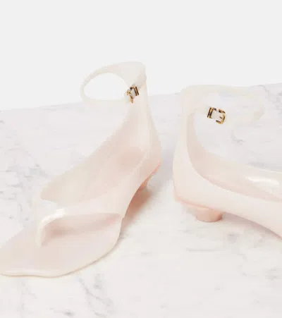 Chloé Chloe Women Pastel Pink Tpu Chloe Jelly Thong Sandals