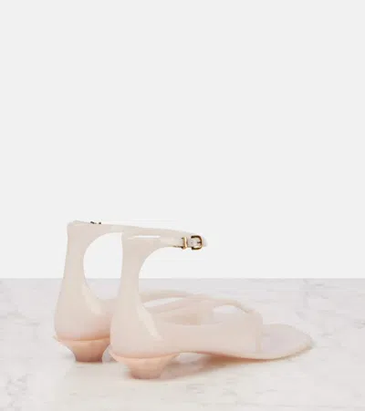 Chloé Chloe Women Pastel Pink Tpu Chloe Jelly Thong Sandals