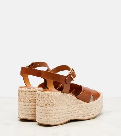 Chloé Open Toe Platform Sole Strappy Espadrilles