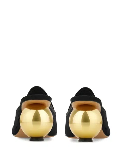 Ferragamo Spherical Heel Mule In Black
