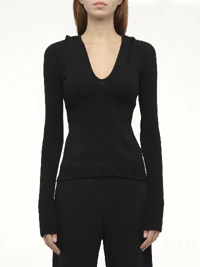 Fax Copy Express Black V-neck Hoodie