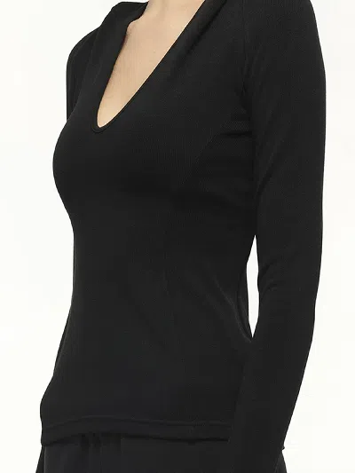 Fax Copy Express Black V-neck Hoodie