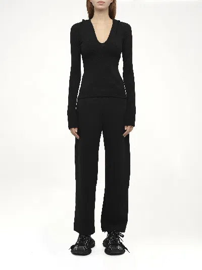 Fax Copy Express Black V-neck Hoodie