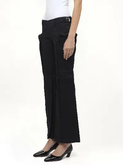 Fax Copy Express Women's Flared Cargos In Black