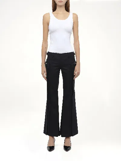 Fax Copy Express Women's Flared Cargos In Black