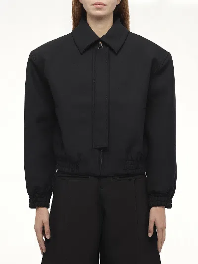 Fax Copy Express Women's Zip Shoulder Jacket In Black