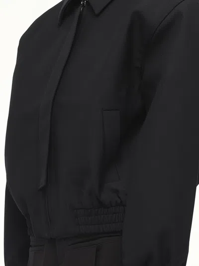 Fax Copy Express Women's Zip Shoulder Jacket In Black