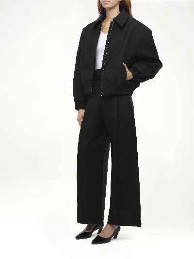 Fax Copy Express Women's Zip Shoulder Jacket In Black