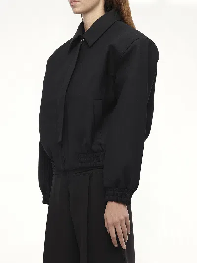 Fax Copy Express Women's Zip Shoulder Jacket In Black