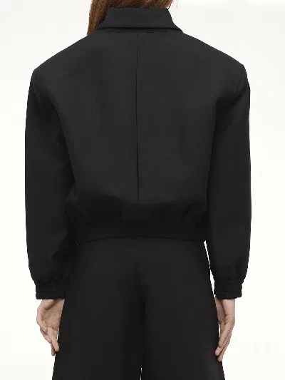 Fax Copy Express Women's Zip Shoulder Jacket In Black