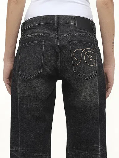 Fax Copy Express Women's Dirty Wash Straight Jeans In Blue