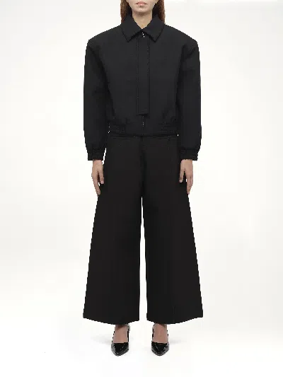 Fax Copy Express Women's Zip Shoulder Jacket In Black