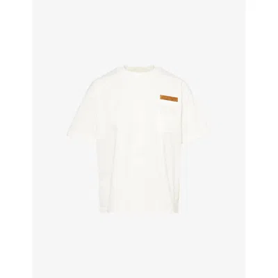Bottega Veneta Pocket Detail Crew Neck Short Sleeve Top In White