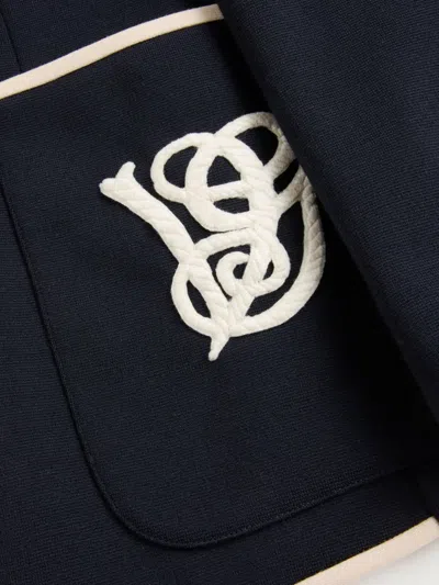 Valentino Double-breasted Blazer Gold Buttons In Black