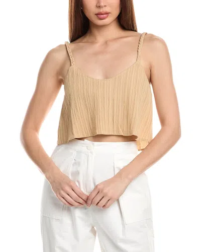 The Range Ripple Gauze Cropped Cami In Neutral