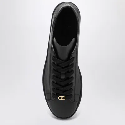 Valentino Royco Nappa Leather Sneakers In Black