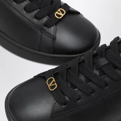 Valentino Royco Nappa Leather Sneakers In Black