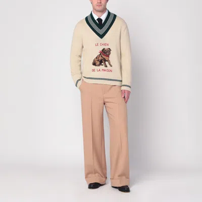 Valentino Garavanile Chien De La Maison Sweater In Neutral