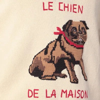 Valentino Garavanile Chien De La Maison Sweater In Neutral