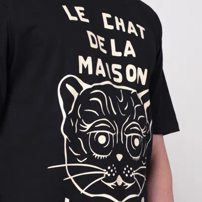 Valentino Chat De La Maison Cotton T-shirt In Black