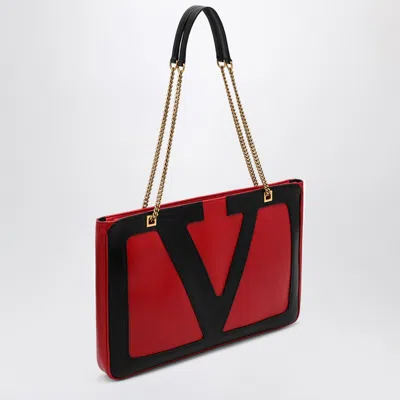 Valentino Medium Viva Superstar Bag Red/black In Red