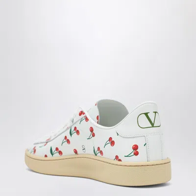 Valentino Royco Sneaker With Cherryfic Pattern In White