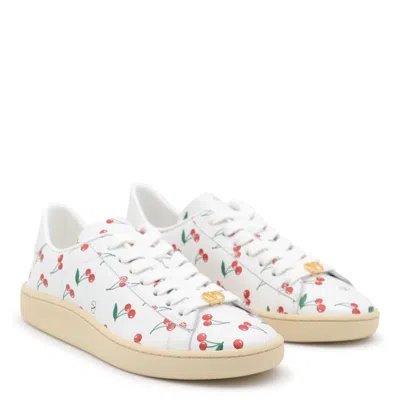 Valentino Royco Sneaker With Cherryfic Pattern In White