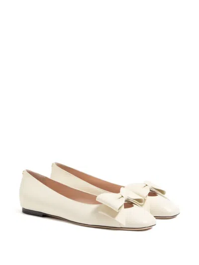 Valentino Leather Ballerinas Featuring Bow Detail