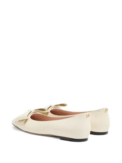 Valentino Leather Ballerinas Featuring Bow Detail