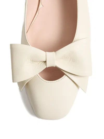 Valentino Leather Ballerinas Featuring Bow Detail