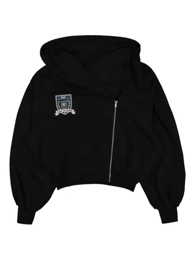 Gmbh Logo-patch Hoodie In Black