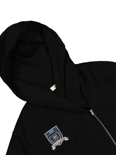 Gmbh Logo-patch Hoodie In Black