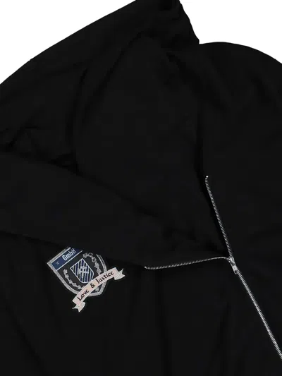 Gmbh Logo-patch Hoodie In Black