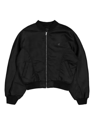 Gmbh Logo-motif Bomber Jacket In Black