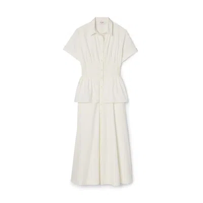 Rosie Assoulin Boogie Woogie Bugle Boy Cotton-poplin Maxi Shirt Dress In White