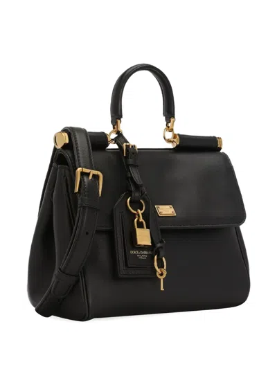 Dolce & Gabbana Dolce&gabbana Shoulder Bag My Sicily In Black Leather In Black