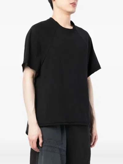 垂坠下摆插肩式衣袖T恤