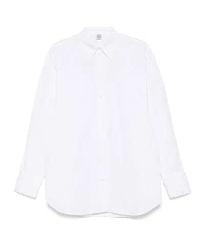 Totême Toteme Striped Cotton-poplin Shirt In White