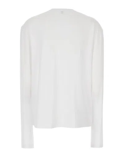 Totême Classic Long-sleeve Lyocell And Cotton T-shirt In White