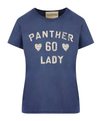 Valentino Panther Lady Crew Neck T-shirt