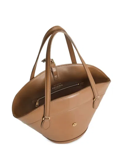 Dolce & Gabbana Brown Shoulder Bag With Two Top Handles And Buckle Closure On The Front In Brown