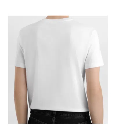 Dolce & Gabbana White Flock Print T-shirt In White