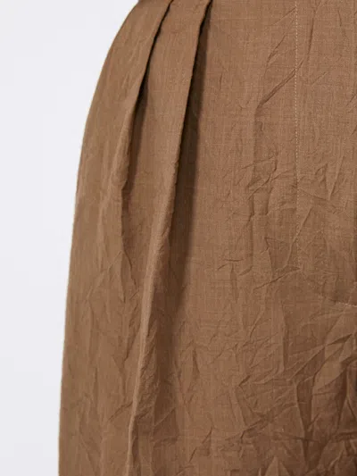 Max Mara Wide Beige Wool Trousers