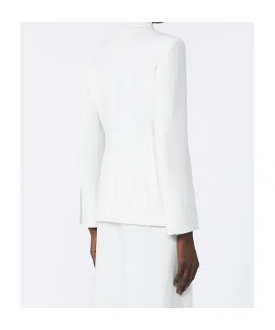 Max Mara Waist Defining Tailored Jacket Tie In White