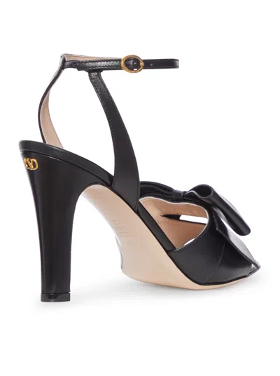 Valentino Garavani Bowow Leather Sandal In Animal Print